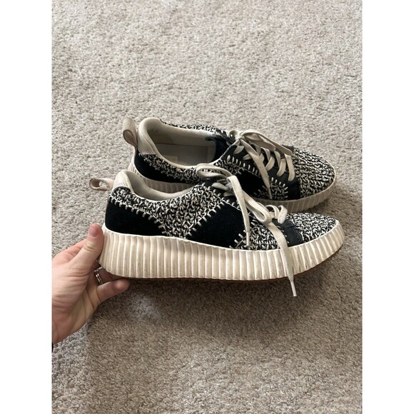 Dolce Vita Dolley Women's Sneaker, Black White Knit, Size 8.5, Retro Style - Picture 5 of 8